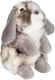 Living nature - knuffel - konijn - hangoorkonijn - grijs - 21 cm