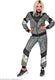 Finidi trainingspak disco jaren 80 zilver reflecterend