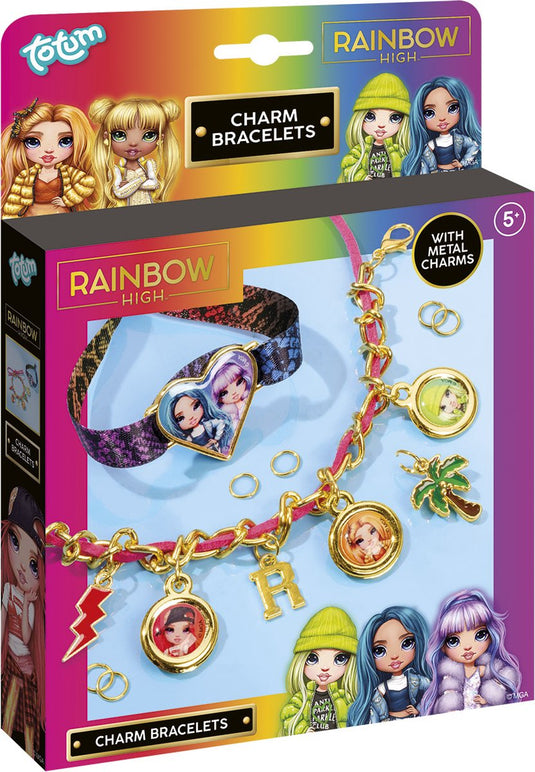 Totum rainbow high 2 bedel armbandjes maken speelgoed meisjes - knutselpakket creatief fashion sieraden mga sieradenset