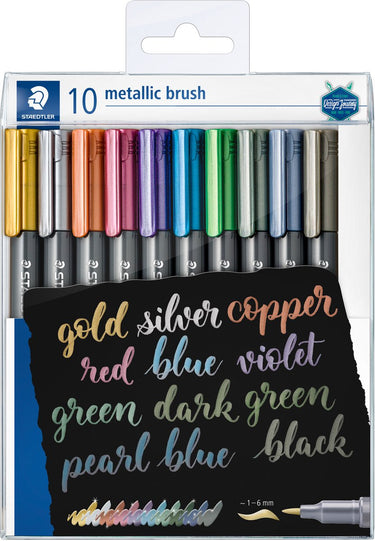 Staedtler metallic brush pen set 10 kleuren