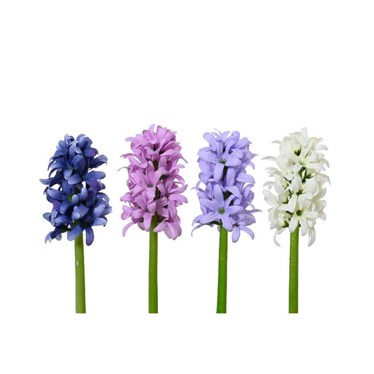 Decoris kunstbloem hyacint polyester ã˜7xh22cm 4 assorti