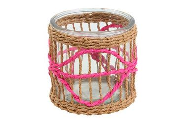 Countryfield waxinlichthouder ella l roze 12x12x12cm