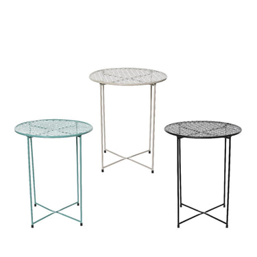 Decoris sidetable ijzer indoor ã˜40cm x h.48cm- zwart, beige of blauw