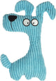 Flamingo - honden puppyspeelgoed pebbles corduroy hond - 23 cm - blauw