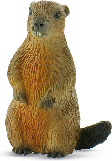 Bullyland 64455 – speelfiguur en verzamelfiguur marmot – levensecht en detailrijk vormgegeven – ideaal als taartfiguur en klein cadeautje voor kinderen vanaf 3 jaar.