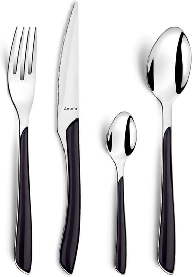 Amefa eclat zwart - 16 delige set - 4 persoons - zwart