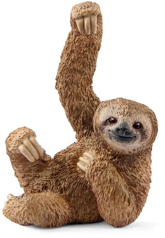 Schleich wild life luiaard speelgoeddier - handgeschilderd, educatief.