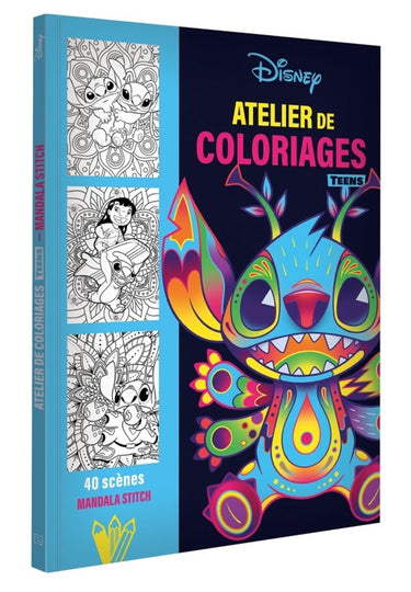 Hachette - jeunesse atelier de coloriages teens disney teens - hachette jeunesse - mandala stitch