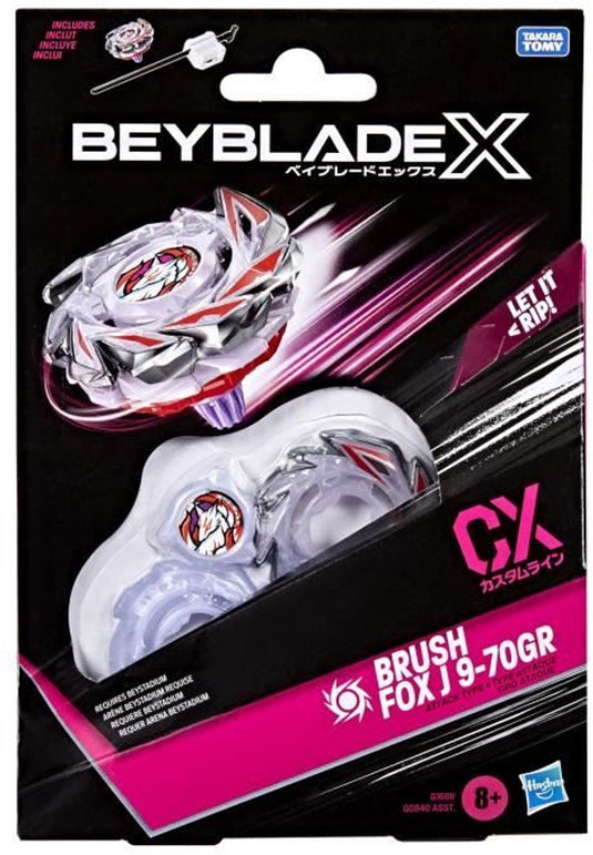 Beyblade x starter pack brush fox j 9-70gr cx starterpack - tol en launcher