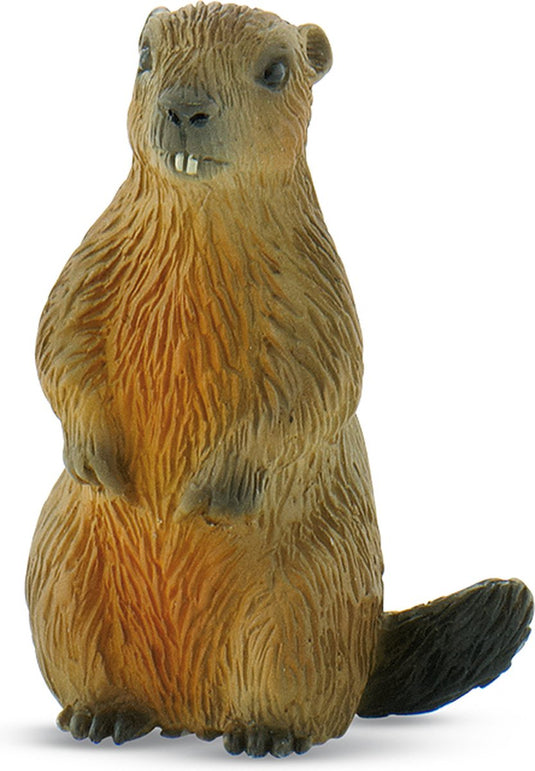 Bullyland 64455 – speelfiguur en verzamelfiguur marmot – levensecht en detailrijk vormgegeven – ideaal als taartfiguur en klein cadeautje voor kinderen vanaf 3 jaar.