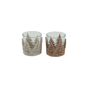 Country field countryfield theelichthouder bos malung 2 assorti ø7,3x8cm