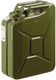 Eda metalen jerrycan legergroen voor brandstof 20 liter l35 x b17 x h47 cm - geschikt voor brandstof - benzine diesel
