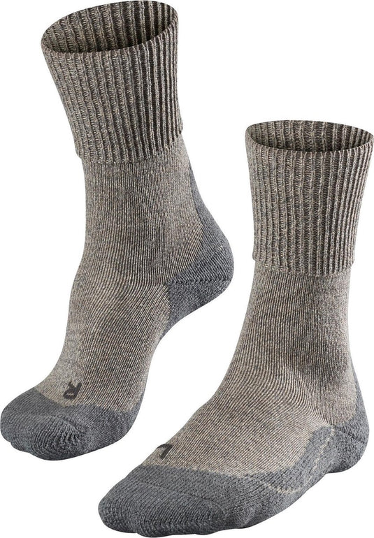 Falke tk1 wool anti-blaar dik wol functioneel materiaal wandelsokken dames beige - maat 41-42