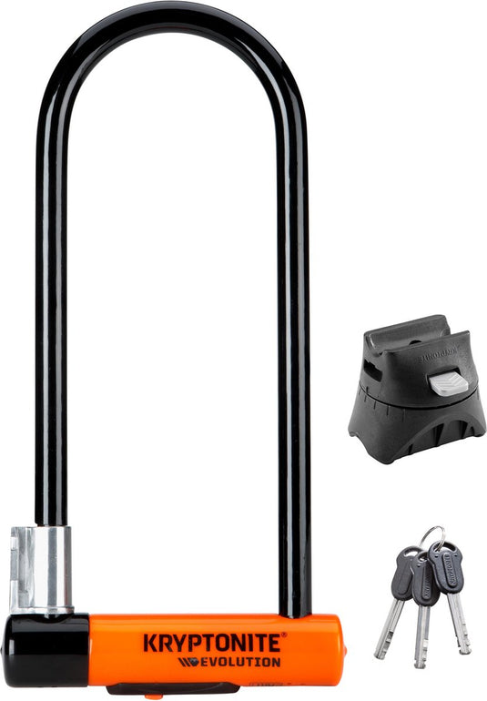 Kryptonite evolution beugelslot – fiets en scooter – art-3 slot – stalen beugelslot elektrische fiets – 29,2x10,2 cm – zwart oranje