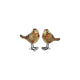 Country field countryfield beeld vogel op poten jip bruin aardewerk 10,5x6,5x11,5cm 2 assorti