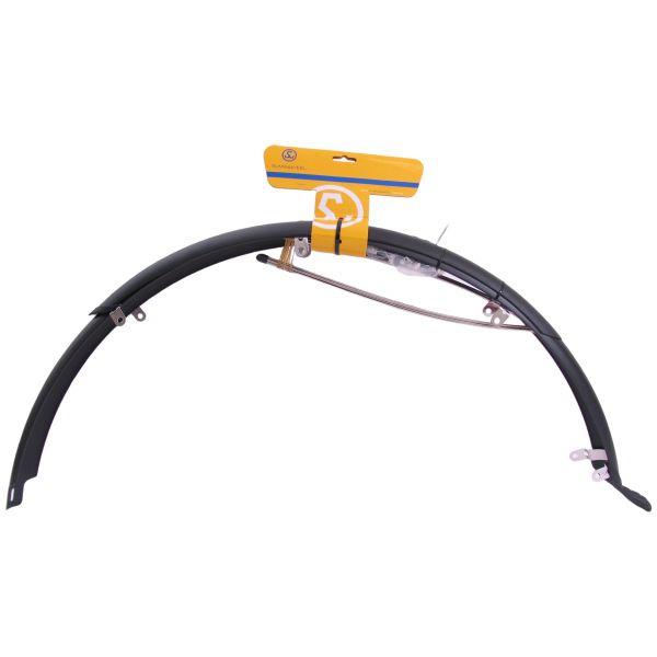 Afbeelding laden in galerijviewer, Sunny wheel kunststof spatbordset 28 inch mat zwart 50 mm
