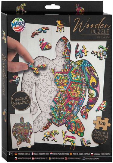 Creative craft group houten legpuzzel schildpad, 130st.