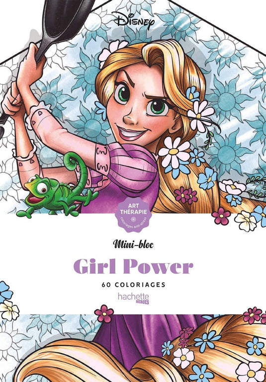 Hachette disney girl power mini bloc - coloring book - kleurboek voor volwassenen