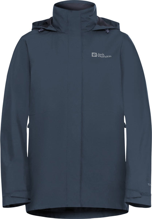 Jack wolfskin rotwand 3in1 jkt w dames outdoorjas - midnight sky