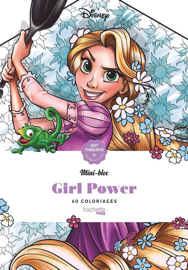 Hachette disney girl power mini bloc - coloring book - kleurboek voor volwassenen
