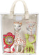 Sophie de giraf cadeauset in katoenen cadeautas - , rammelaar bijtring - kraamcadeau - babyshower cadeau - 4-delig