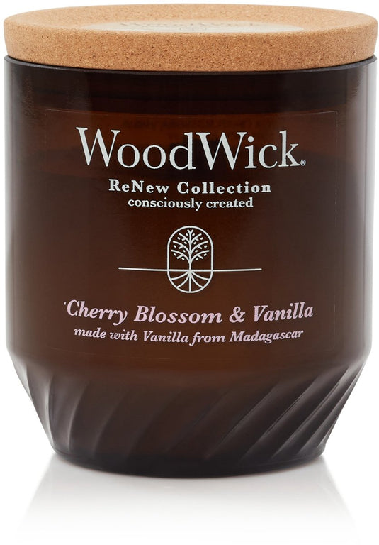 Woodwick renew large geurkaars - cherry blossom vanilla - 75 branduren