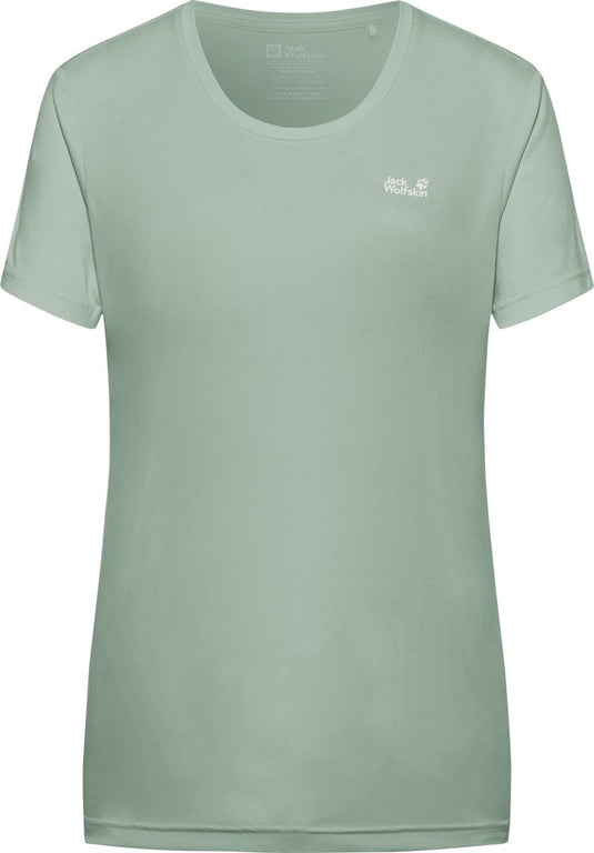 Jack wolfskin tech t w dames outdoorshirt-green zinnia