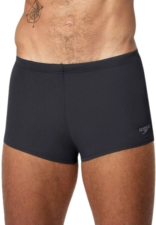 Speedo hyperboom aquashort heren - zwembroek heren - chloorbestendige zwemshort heren - zwemboxer heren met trekkoord - zwart grijs - m