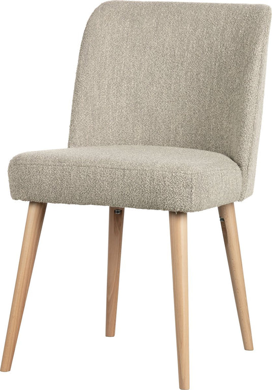 Vtwonen force eetkamerstoel - boucle - naturel - 81x47x58