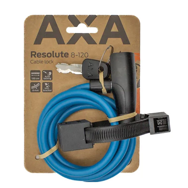 Load image into Gallery viewer, Axa kabelslot resolute 8-120 - blauw
