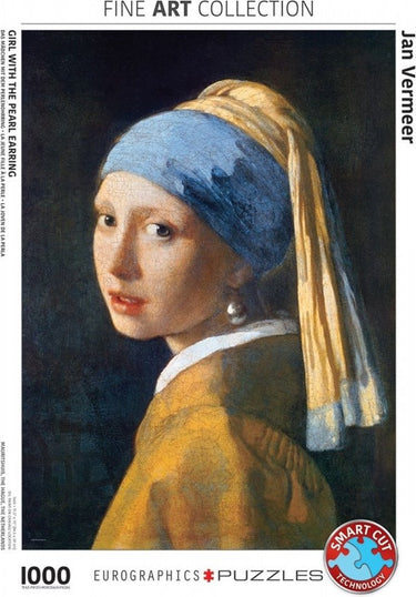 Eurographics - meisje met de parel - jan vermeer de delft - 1000 stukjes 48×68cm (b×h) - fine art legpuzzel