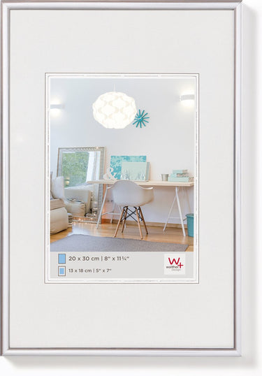 Walther new lifestyle - kunststof lijst - fotoformaat 30x40 cm - zilver
