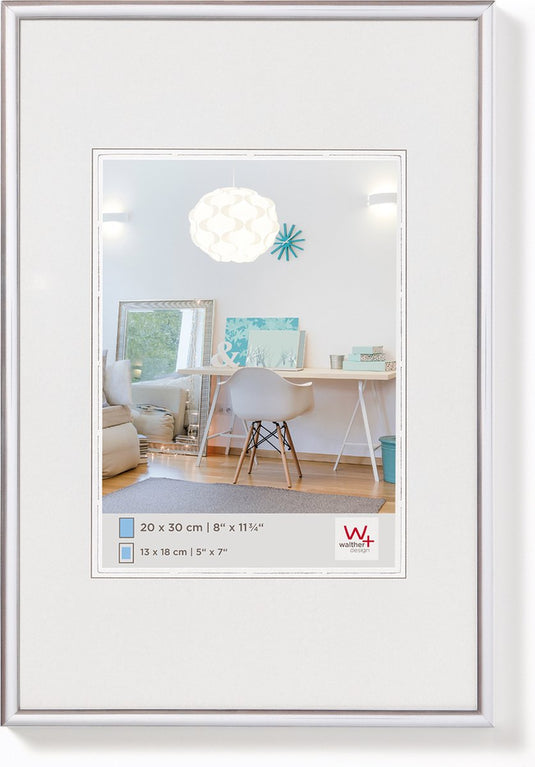 Walther new lifestyle - kunststof lijst - fotoformaat 50x70 cm - zilver