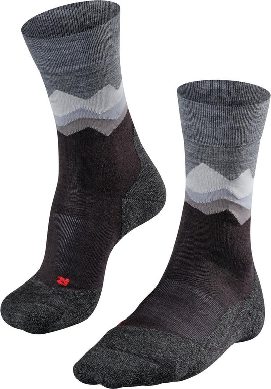 Falke tk2 anti-blaar dik wol functioneel materiaal wandelsokken heren zwart - maat 44-45