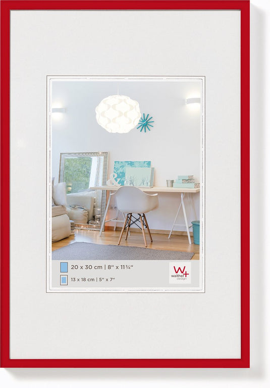 Walther new lifestyle - kunststof lijst - fotoformaat 40x50 cm - rood