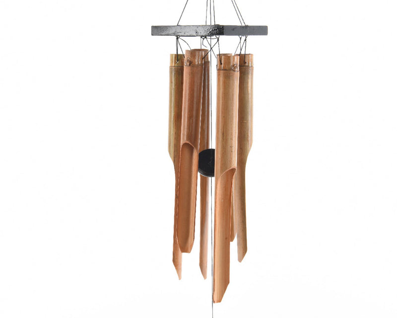 Load image into Gallery viewer, Decoris windgong hout bamboe l13-h85cm
