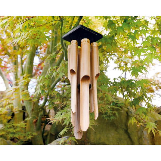 Decoris windgong hout bamboe l13-h85cm