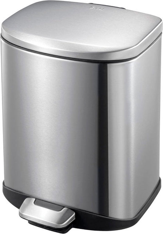 Eko - della pedaalemmer 6 liter - stainless steel plastic - mat rvs - prullenbak