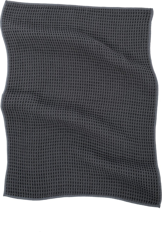 Tiseco keukenhanddoek essential, microfiber 40x60cm, set 2, donkergrijs