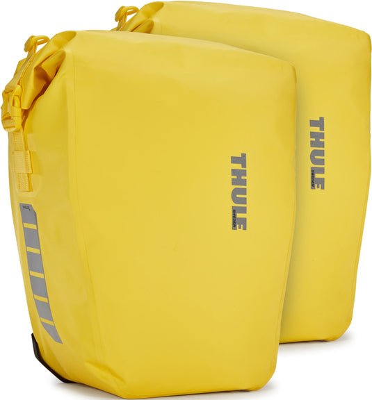 Thule pack'n pedal tas shield pannier large bag shield pannier large yellow