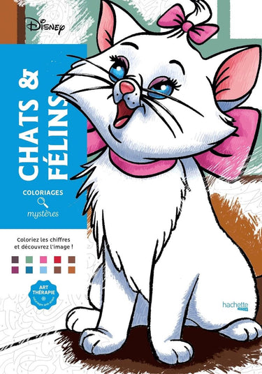 Hachette heroes disney coloriages mystères chats félins - kleurboek voor volwassenen