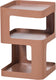 Woood riv bijzettafel nachtkastje - metaal - zalmroze - 54x35x35