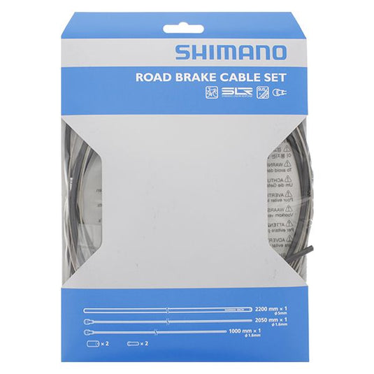 Shimano remkabelset race rvs - zwart