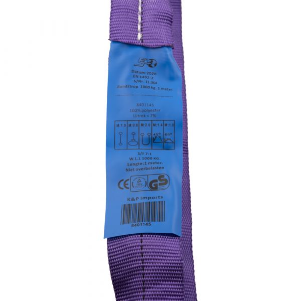 Load image into Gallery viewer, Trailergear rondstrop 1 ton 1 meter
