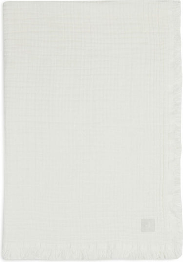 Jollein baby deken ledikant 120x120cm muslin fringe - ivory