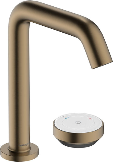 Hansgrohe tecturis s - wastafelkraan - coolstart energiebesparend - met waste - 150mm maat - brushed bronze