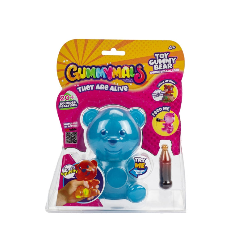 Load image into Gallery viewer, Jiggly pets gummymals gummy bear 12 cm + licht en geluid blauw
