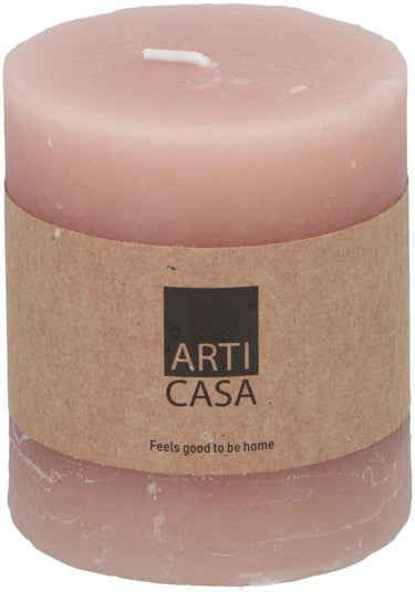 Arti casa stompkaars ø7 x 8 cm - 30 branduren - roze