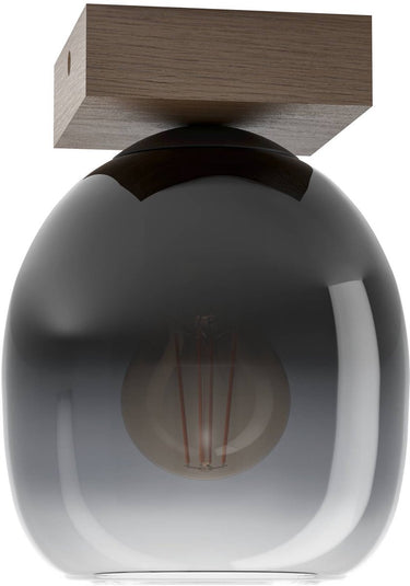 Eglo filago plafondlamp - e27 - 20 cm - bruin zwart - glas
