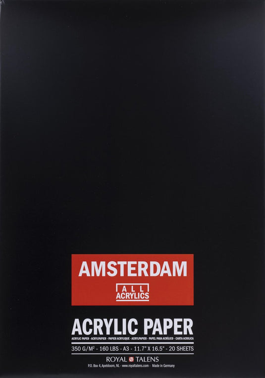 Amsterdam acrylpapier | 42 x 29,7 cm (a3), 350 g, 20 vellen